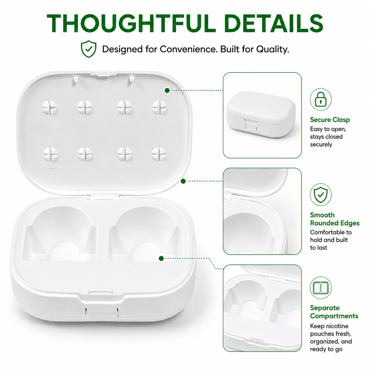 Integrated nicotine pouch packaging